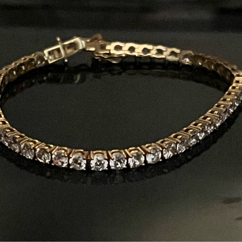 14k gold fill Tennis Bracelet with VVS CZs - Picture 8 of 10